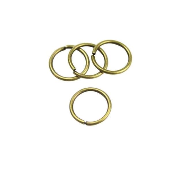 Runda spiralringar mässing 10 mm x 80 st - MegaCrea {färg}