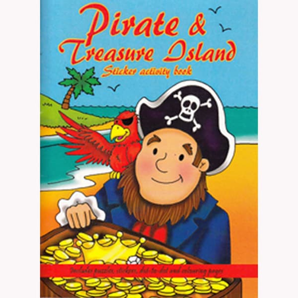 WF Graham A6 klistermærke- og aktivitetsbøger (pakke med 24) Pirate & Treasure Island One Size