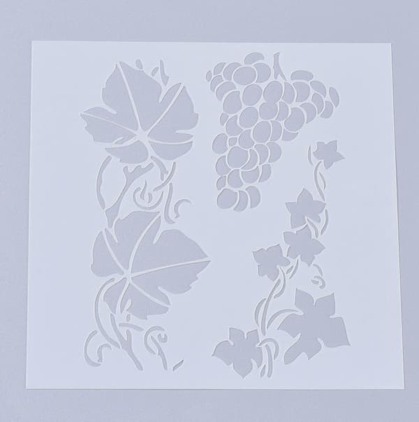 stencil Schablon stencil vindruvor vinblad