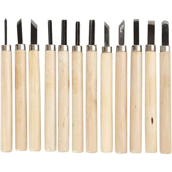 Wood Carving set - 12 st