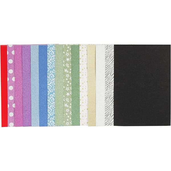 Glitterpapper i block - A4 - 150 g - 30 ark