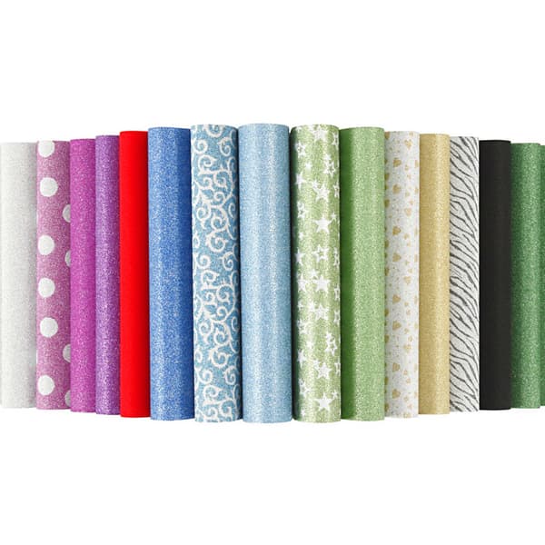 Glitterpapper i block - A4 - 150 g - 30 ark
