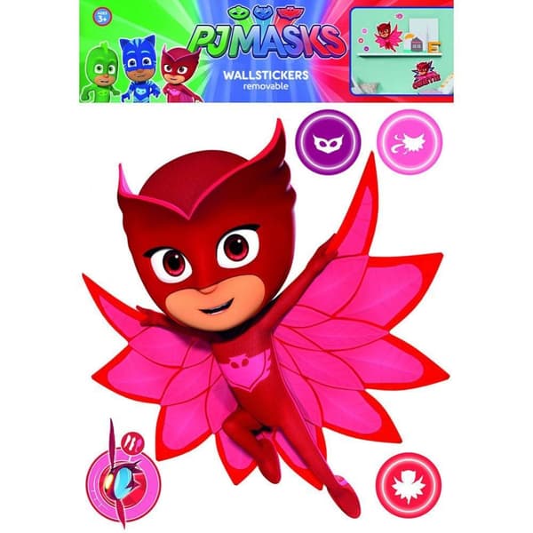 PJ Masks Owlette A3 Stickers Red/Pink One Size