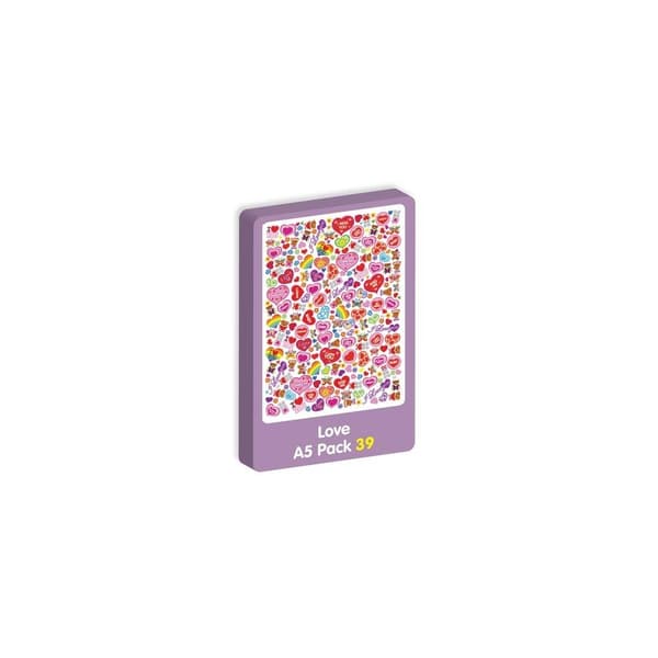 Purple Peach Love A5 Stickers Multicoloured One Size