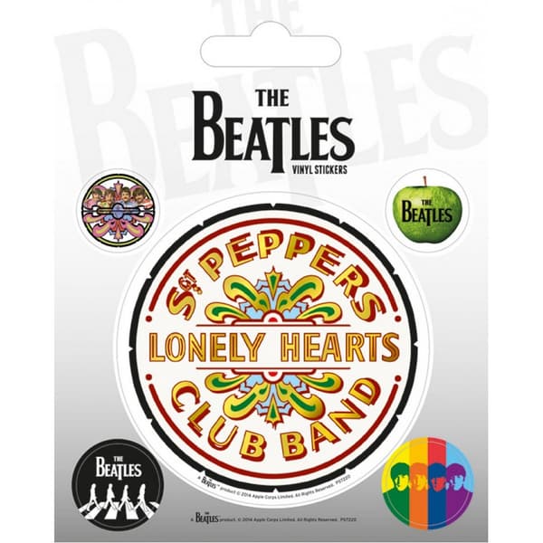 The Beatles Sgt Pepper klistermærkesæt (pakke med 5 stk.) White/Red One Size