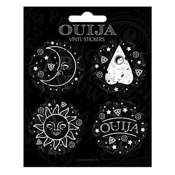 Grindstore Vinyl Ouija Stickers (Pack of 4) Black/White One Size