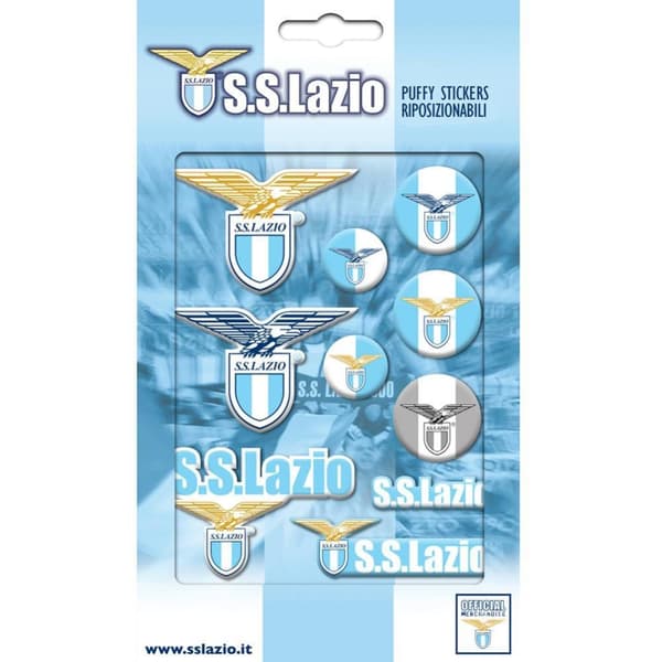 SS Lazio Klistermärken med bubble-effekt (10 st) Blue One Size