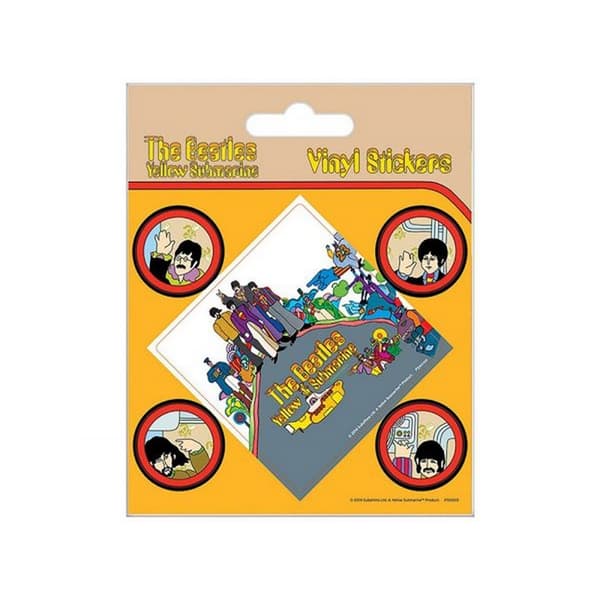 The Beatles Yellow Submarine Vinyl Stickers (Pack of 5) Multicoloured One Size