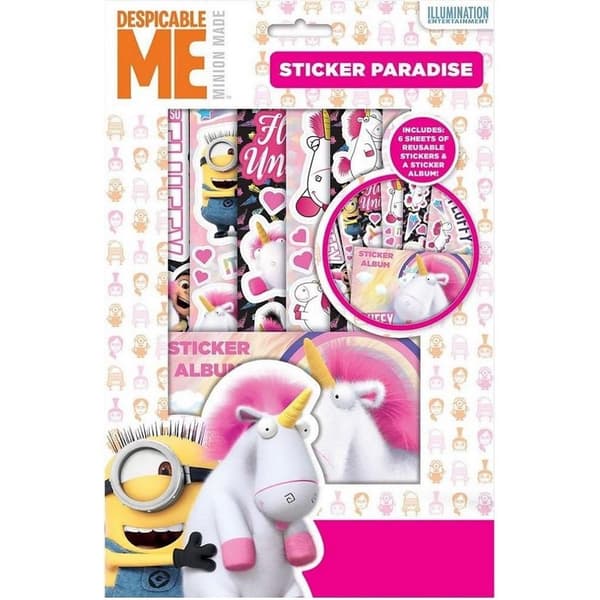 Despicable Me Paradise Fluffy Stickers Set (Pack of 7) Multicoloured One Size
