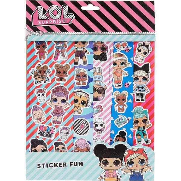 LOL Surprise Fun Characters Sticker Sheet (Pack of 5) Multicoloured One Size