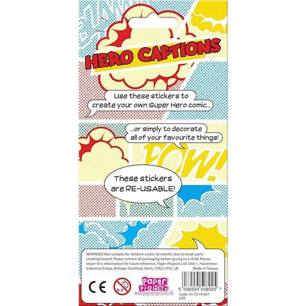 Paper Projects Reusable Captions Stickers