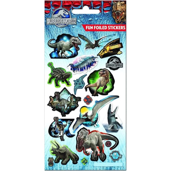 Jurassic World Foil Dinosaurs Stickers Multicoloured One Size