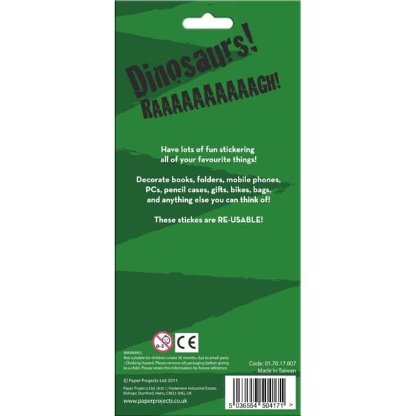 Paper Projects Reusable Foil Dinosaurs Stickers
