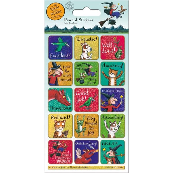 Room On The Broom Sparkle-klistermärken för belöning Multicoloured One Size
