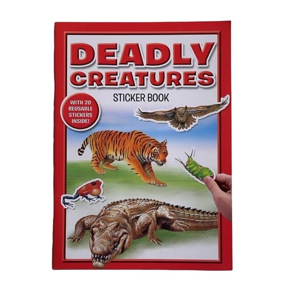 Deadly Creatures Reusable Stickers (Pack of 20) Multicoloured One Size