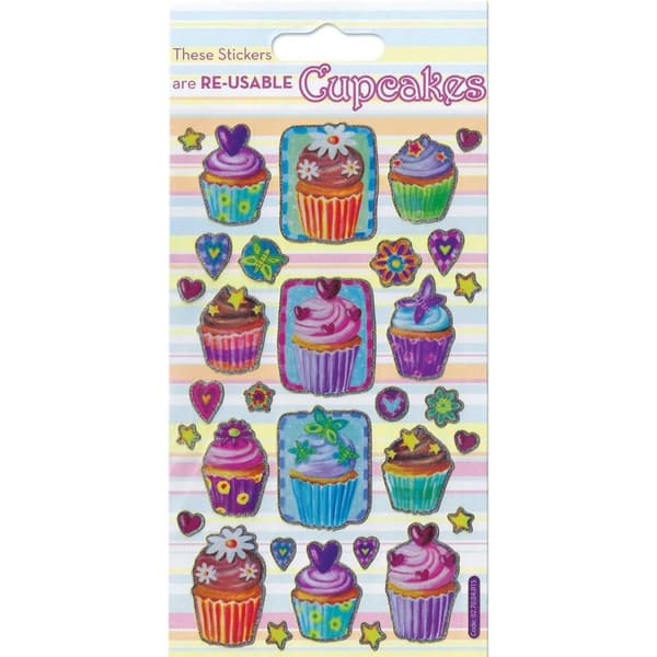 Paper Projects Reusable Cupcake Stickers Multicoloured One Size