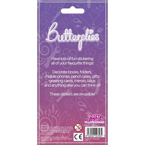 Paper Projects Reusable Butterflies Sticker