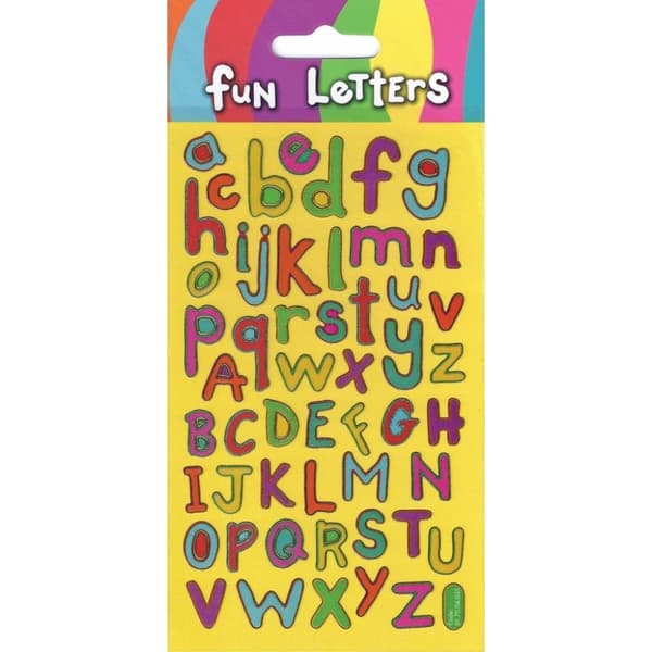 Paper Projects Fun Reusable Letters Sticker Multicoloured One Size