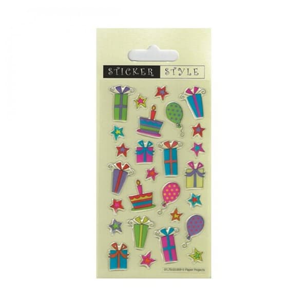 Paper Projects Resin Gifts & Balloons Stickers Multicoloured One Size