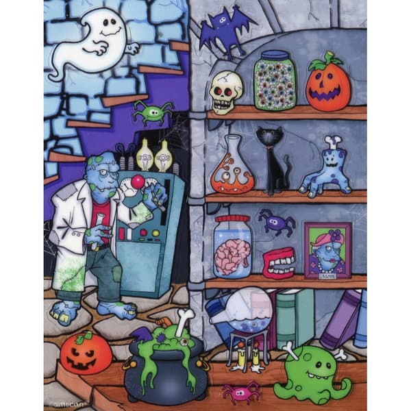 Amscan Monsters Lab klistermärke (4-pack) Multicoloured One Size