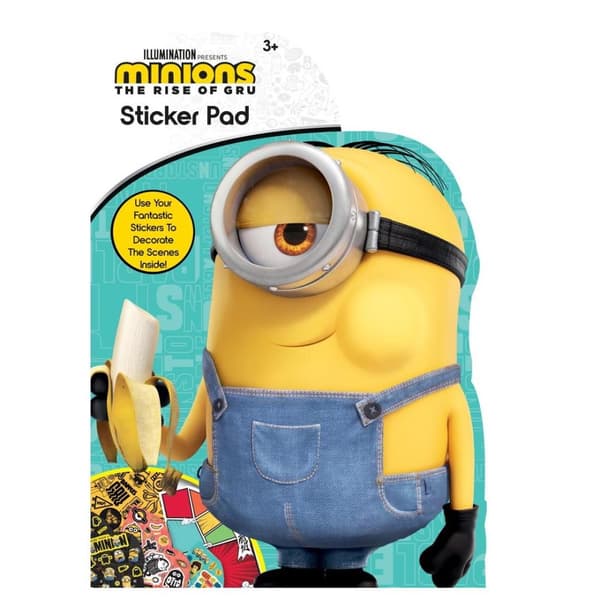 Minions Shaped Sticker Pad Multicoloured One Size