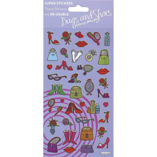 Paper Projects Glitter Bags And Shoes Stickers Multicoloured One Size