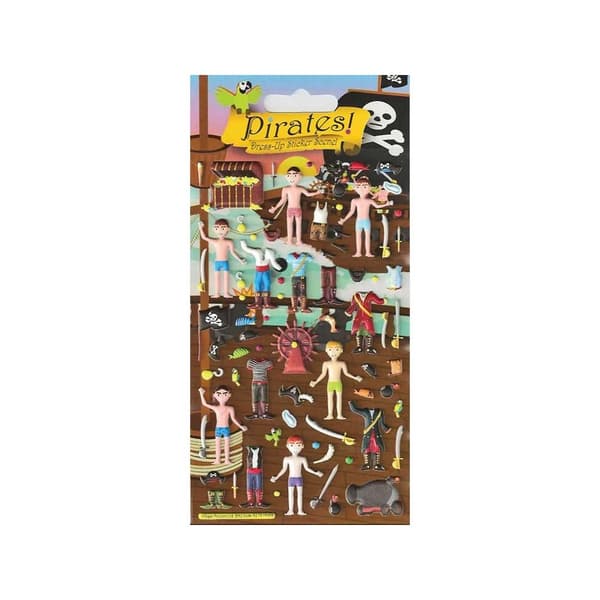 Paper Projects Reusable Pirate Stickers Multicoloured One Size