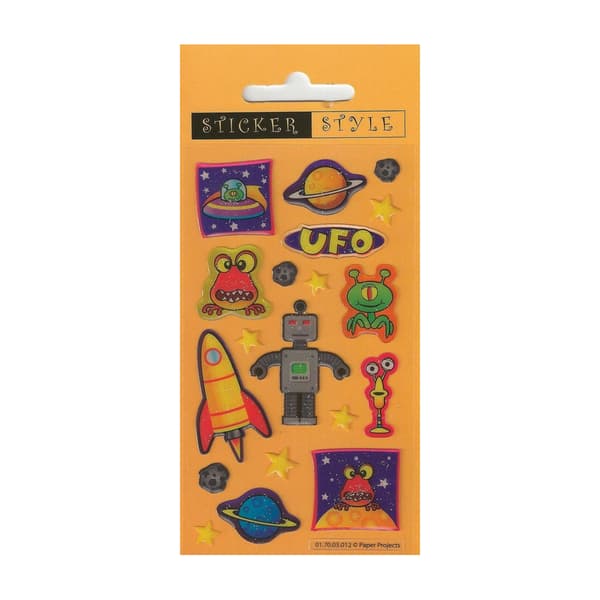 Paper Projects Outer Space Stickers Multicoloured One Size