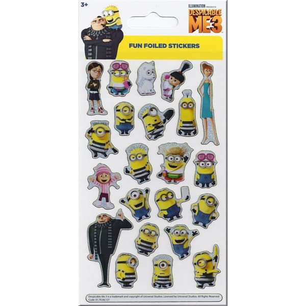 Despicable Me 3 Foil Sticker Sheet Multicoloured One Size