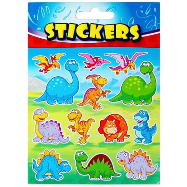 Playwrite Dinosaurs Sticker Sheet (Pack of 12) Multicoloured One Size