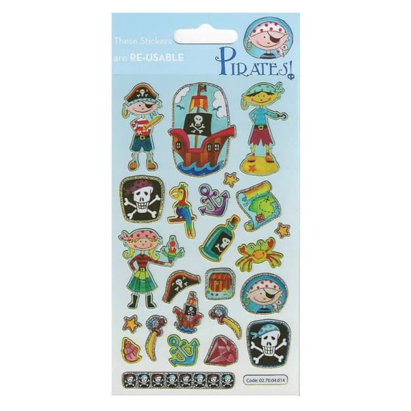 Paper Projects Reusable Pirate Stickers Multicoloured One Size