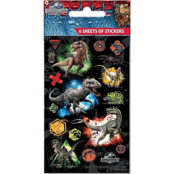 Jurassic World Stickers Multicoloured One Size
