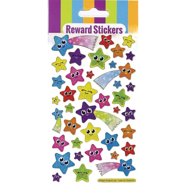 Paper Projects Reusable Sparkling Star Reward Stickers Multicoloured One Size