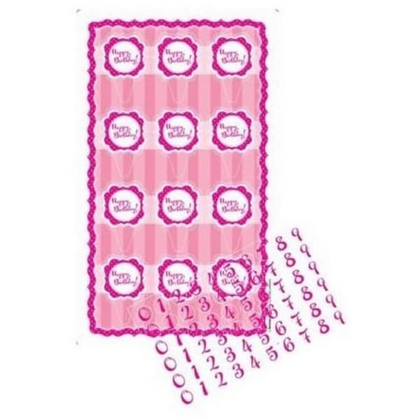 Creative Party Customisable Happy Birthday Cake Topper Set Pink One Size