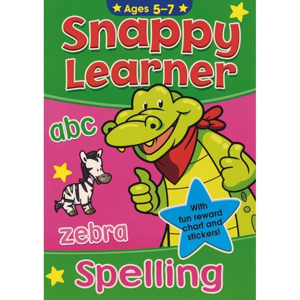 Alligator Snappy Learner Spelling With Fun Activity Book Multicoloured One Size