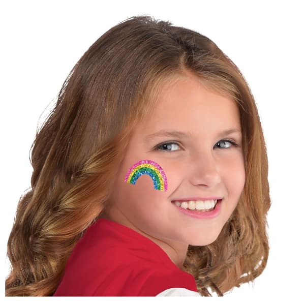 Amscan Body Jewelry Rainbow Face Sticker Multicoloured One Size