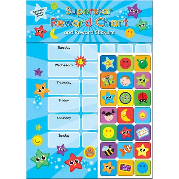 Paper Projects Super Star A3 Reward Stickers Set (Pack of 70) Blue/Multicoloured One Size