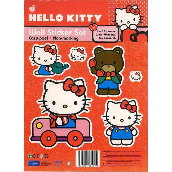 Hello Kitty Classic Sign Wall Sticker Multicoloured One Size