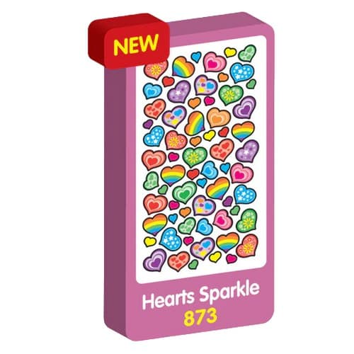 Purple Peach Elite Hearts Sparkle Stickers Multicoloured One Size
