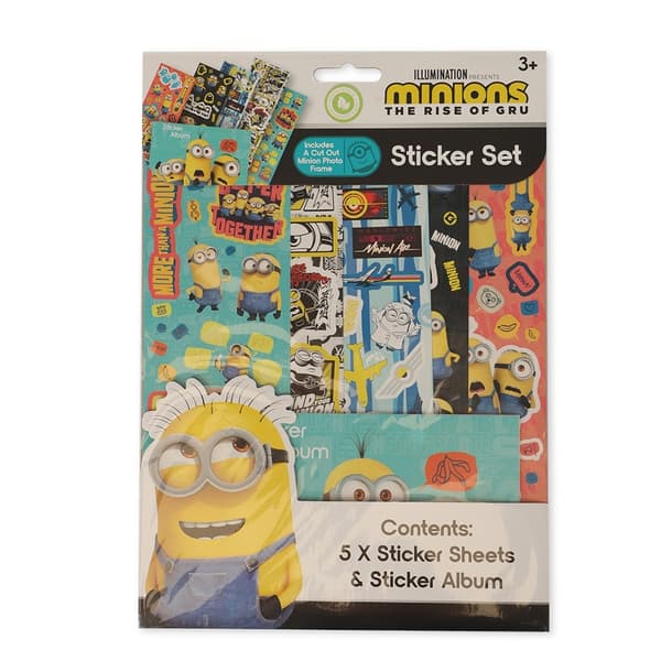 Minions: The Rise Of Gru Characters Stickers Set Multicoloured One Size