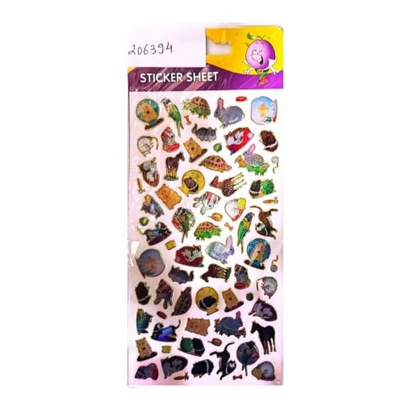 Klistermärke med djur Multicoloured One Size
