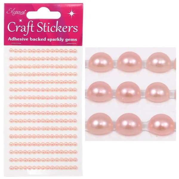 Oaktree Eleganza Pearl Stickers Pearl Pink One Size