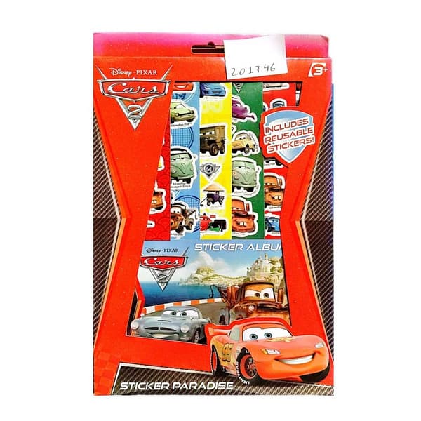 Cars 2 Reusable Characters Sticker Sheet (Pack of 6) Multicoloured One Size