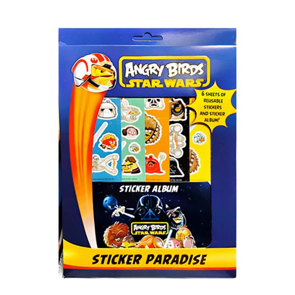 Angry Birds Star Wars Characters Sticker Sheet (Pack of 6) Multicoloured One Size