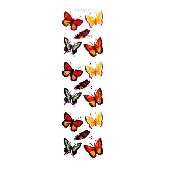 Amscan Butterfly Sticker Sheet Multicoloured One Size