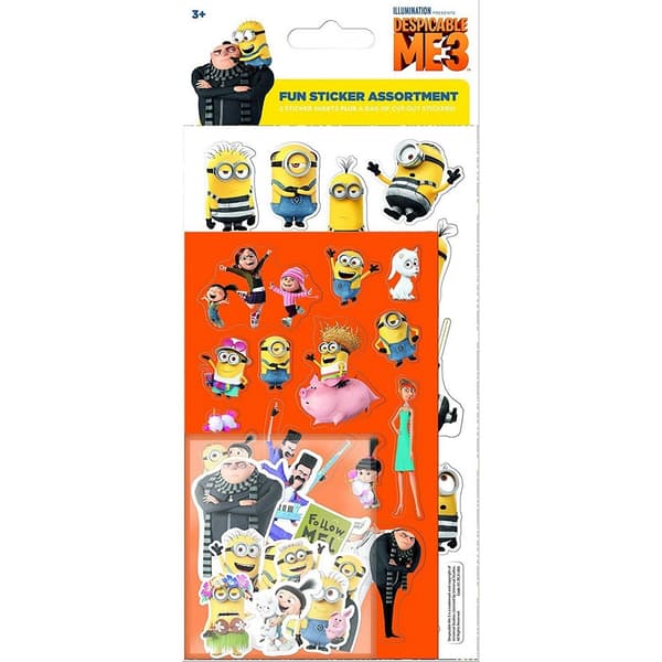 Despicable Me 3 Assorted Designs Sticker Set Multicoloured One Size
