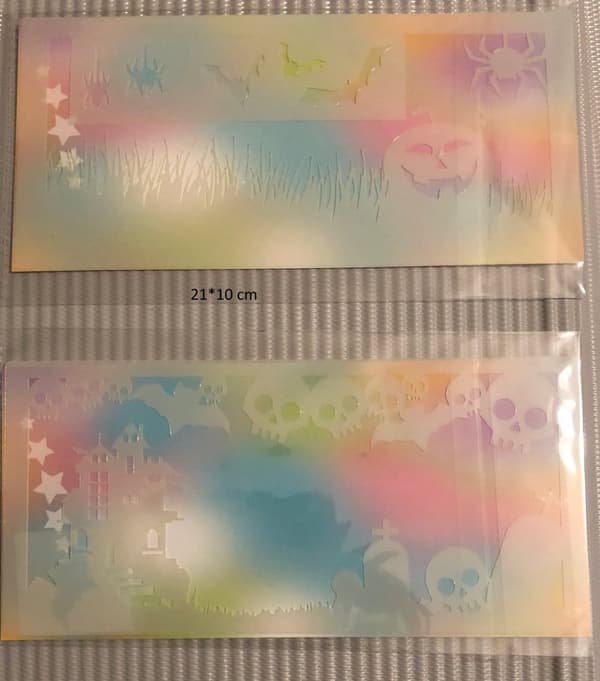 2x stencil Schablon Halloween tema göra kort