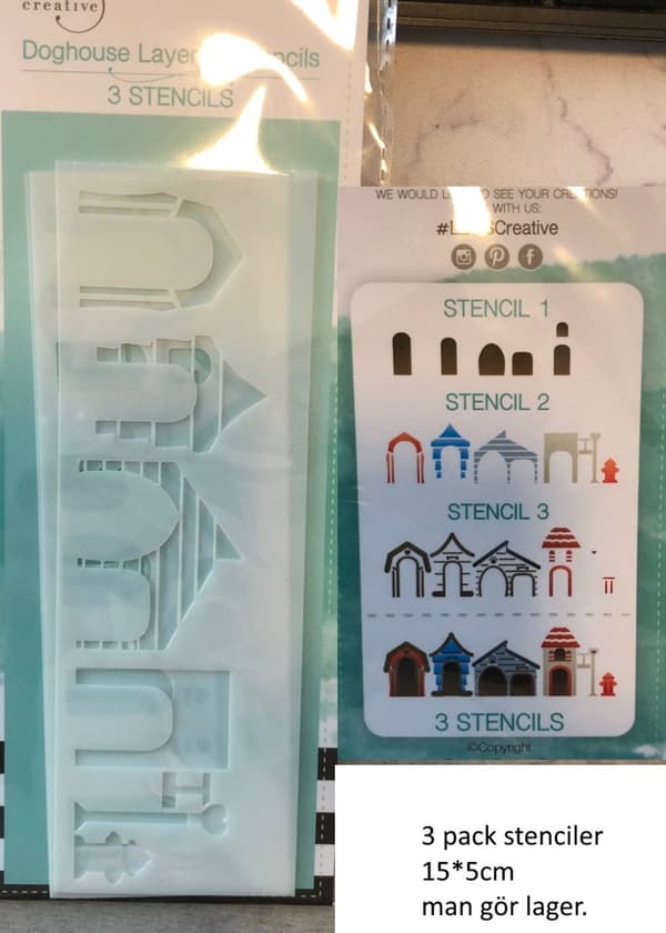 stenciler Schablon 3 pack gör lager