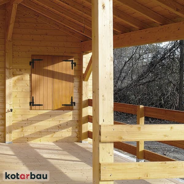 KOTARBAU Vinklad gångjärn - Montering av fönster, dörrar, portar - Svart - 250 x 230 mm