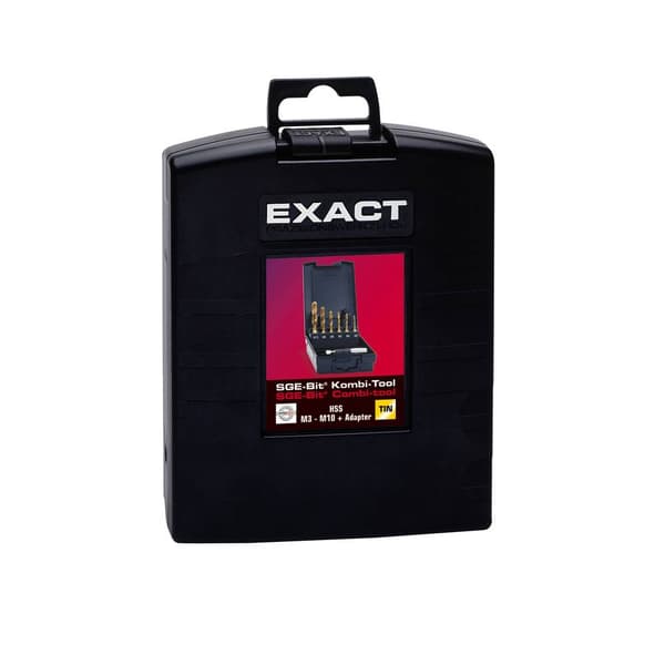 Exact 05930 Kombi Gängtappborr 7 delar metrisk M3, M4, M5, M6, M8, M10 Högerskärning HSS 1 set